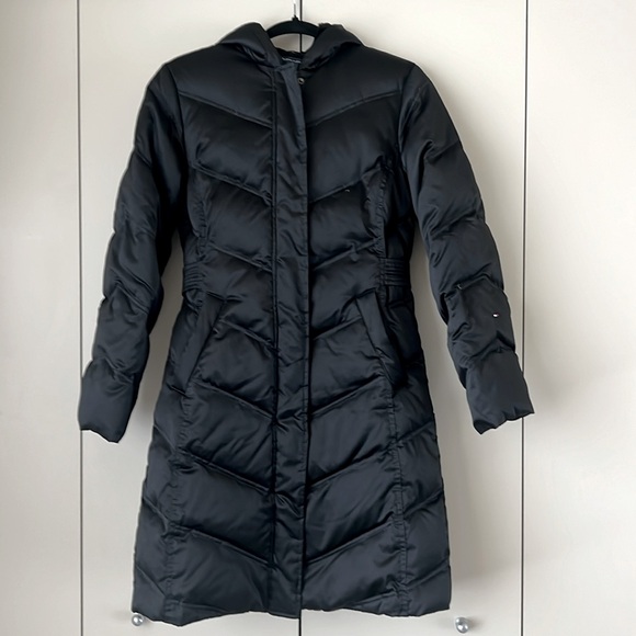 Tommy Hilfiger | Long Black Puffer Jacket - Picture 1 of 12